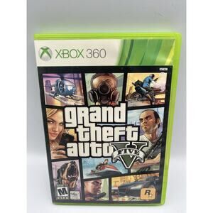 Grand Theft Auto V (Microsoft Xbox 360, 2013) With Manual - Tested